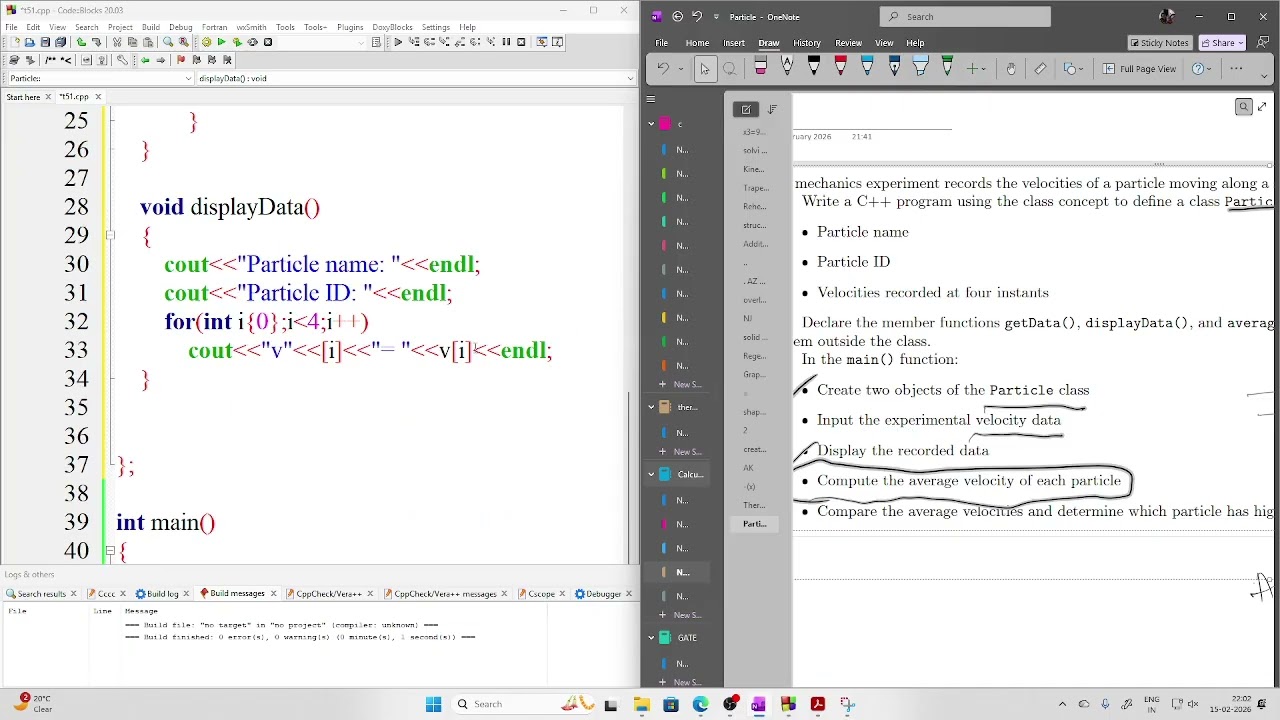 Creating a class for a Particle- More on Class basics
