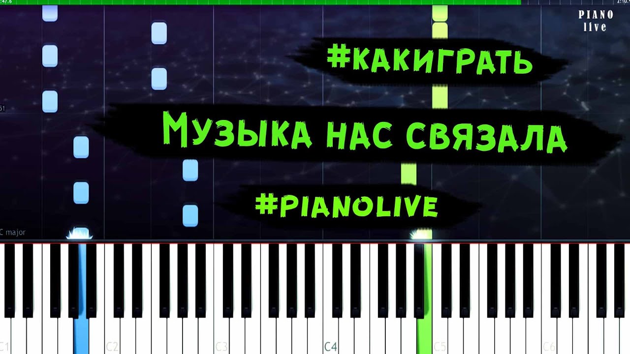 Как играть на пианино песню Музыка нас связала групы Мираж