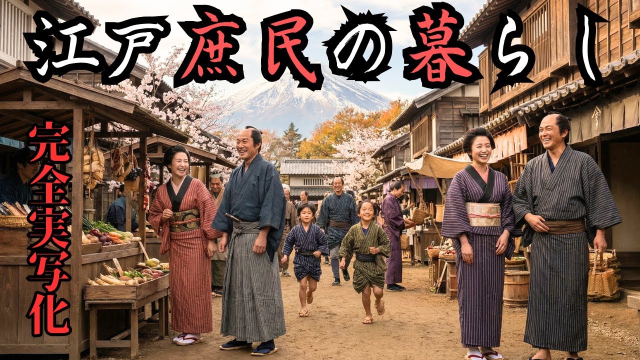 【AI実写化】江戸の庶民のリアルな生活。電気も水道もない江戸で庶民はどう暮らした？