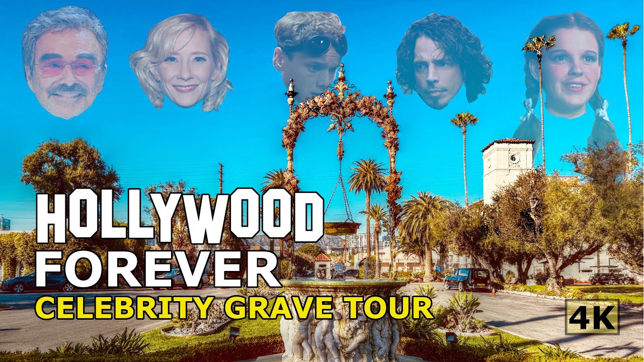 Hollywood Forever Cemetery POV Walking tour 🎧 Binaural『4K』