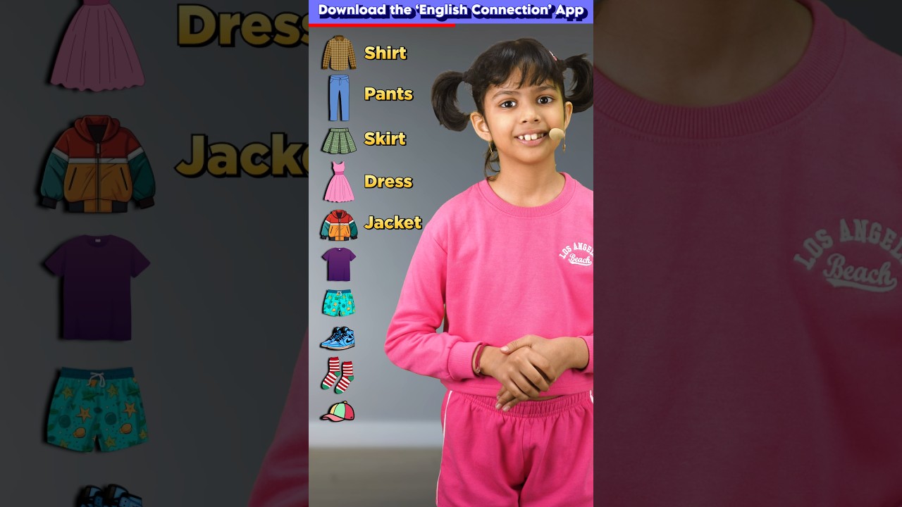 10 Types of Clothes👗 in English, Learn with Adi, Kids English Words, Adi Keshari Connection #shorts