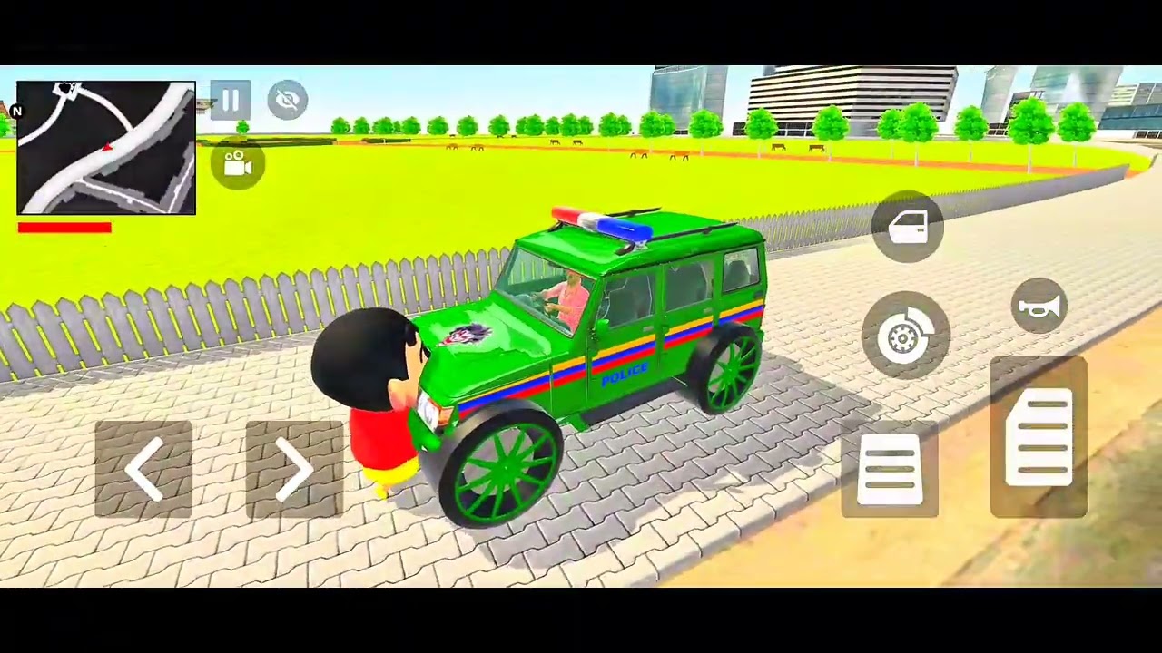Car Bike Game: Jack ordered an Indian Green Mahindra and drives a new Indian Police Gadi in The Game