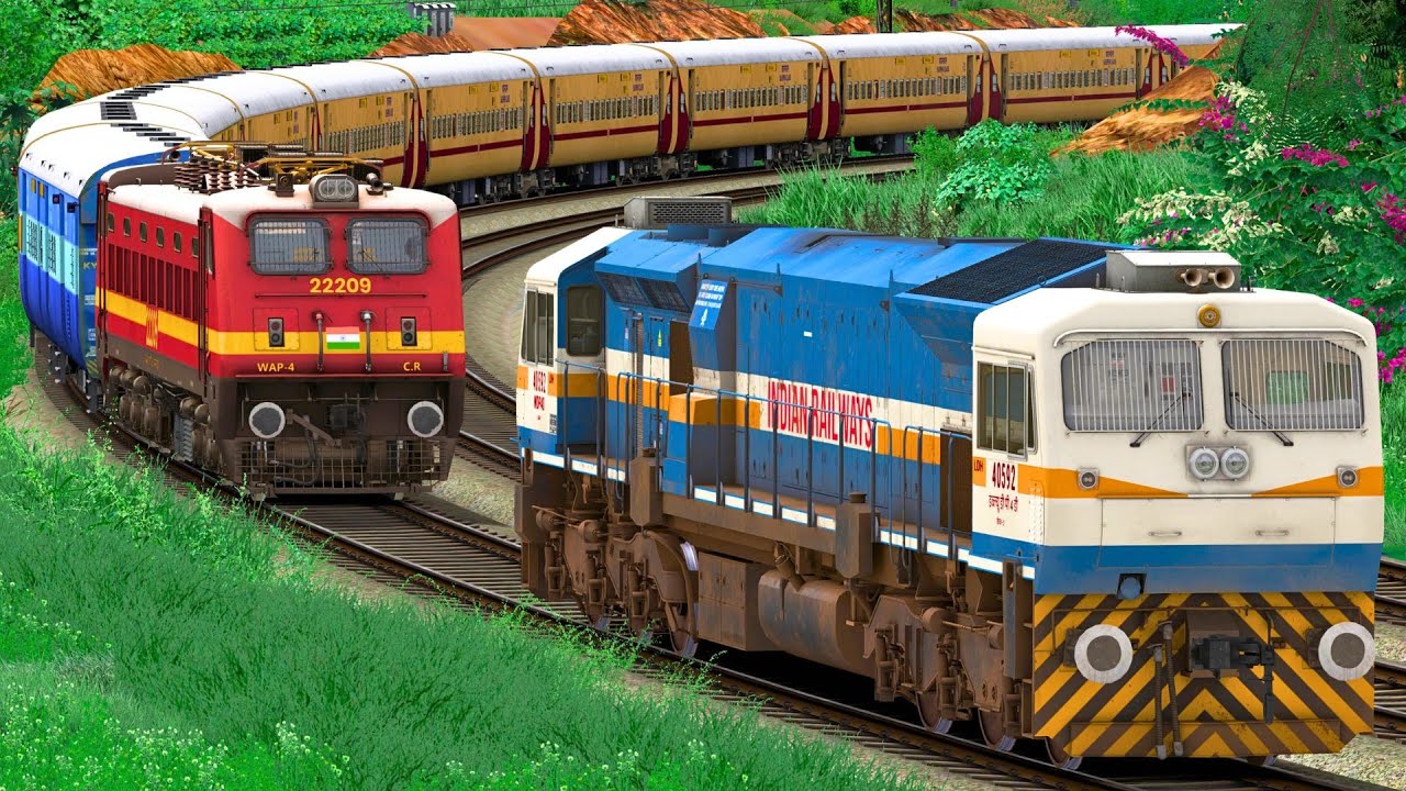 WAP4 to WDP4D TRAIN LOCOMOTIVE CHANGE | BUMPY RAILROAD | Train Simulator | Railwork | NTG GAMING