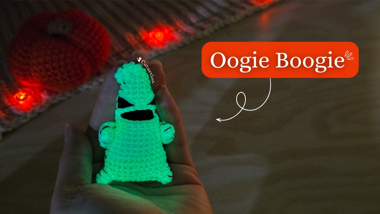 Oogie Boogie Amigurumi que BRILLA EN LA OSCURIDAD 💚😱 Crochet Amigurumi Tutorial - Principiantes