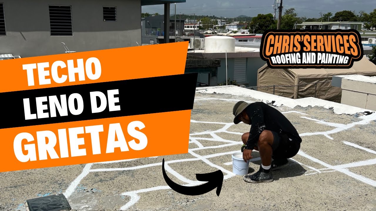 Debajo del sellador se escondia un Techo ¡LLENO DE GRIETAS! Las trabajamos UNA POR UNA