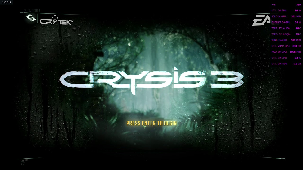 ИСПРАВЛЕНИЕ CRYSIS 3 60FPS CAP для новых сборок WINDOWS 10 (ОБХОДНОЕ РЕШЕНИЕ ДЛЯ AMD)