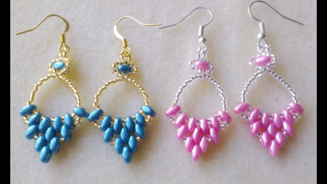 HOW TO MAKE EARRINGS WHITH SUPERDUO BEADS