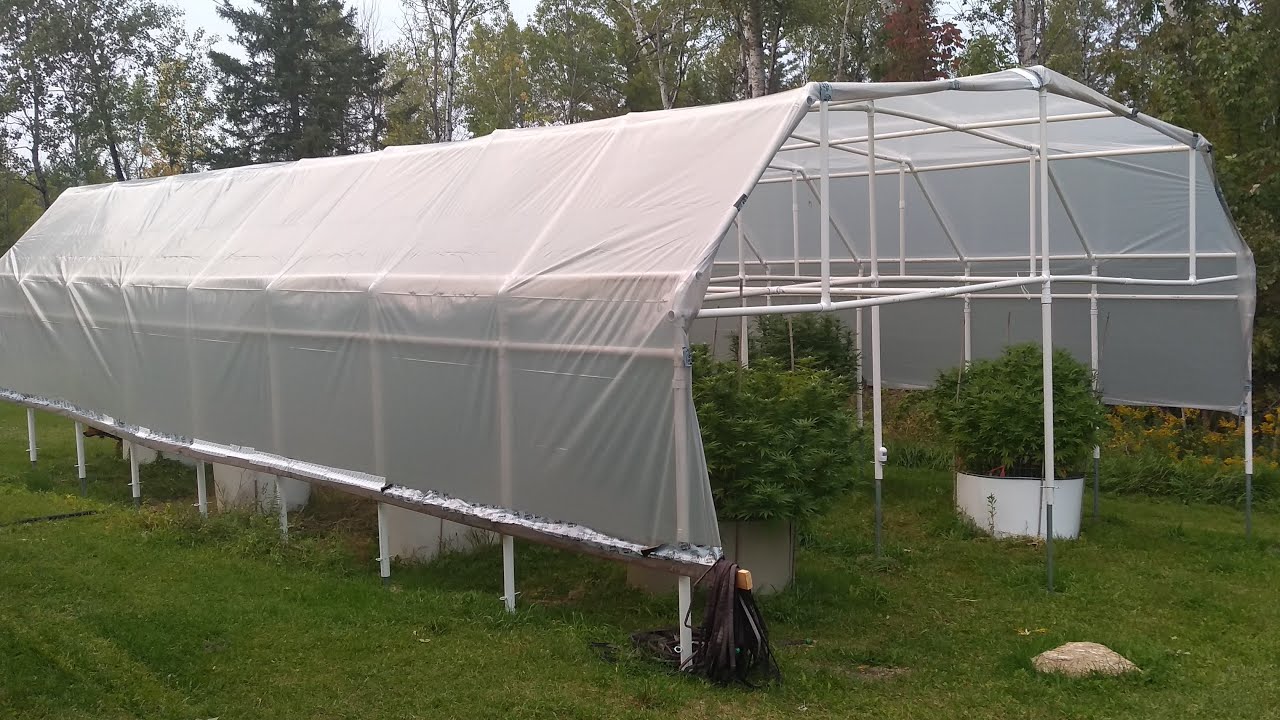How to Build DIY Greenhouse Hoop house 24 ft Wide 14 ft Tall out of PVC for really Cheap