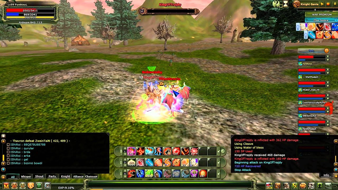 PanthinoL Knight Online Athena Ardream Warrior Second Pk&Vs Movie