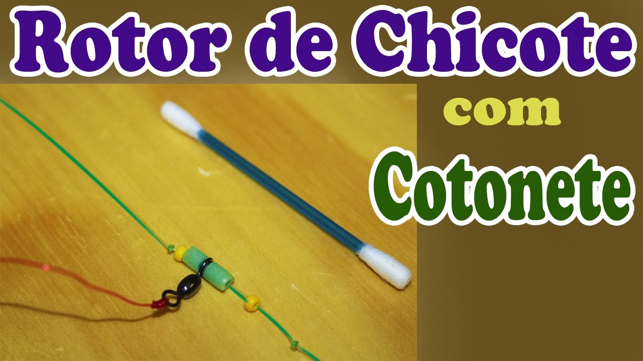 CHICOTE de PESCA de PRAIA com ROTOR caseiro de COTONETE ◆ Dicas de SURFCASTING