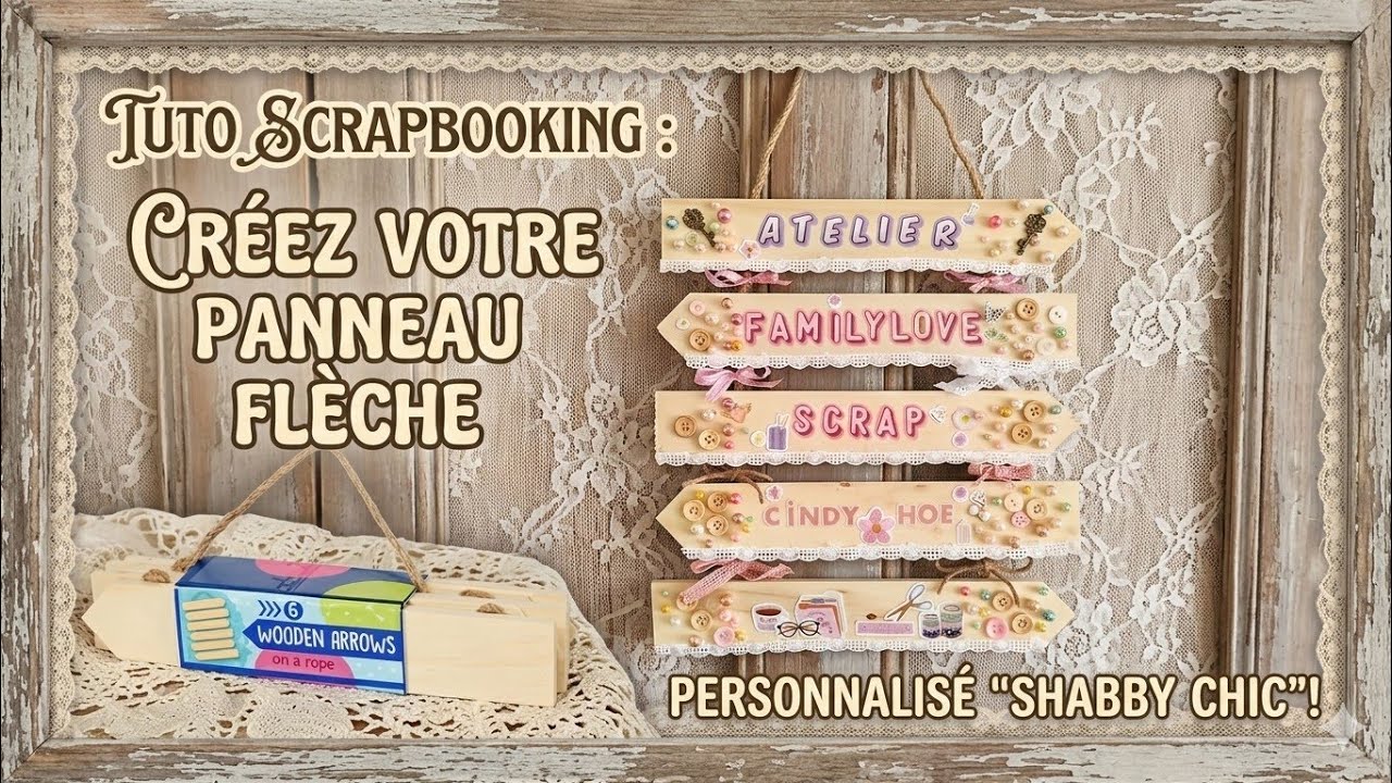 🌸 NOUVEAUTÉS ACTION 😱🩷 Comment décorer des flèches en bois  ( Shabby) #arrivage_action #action 