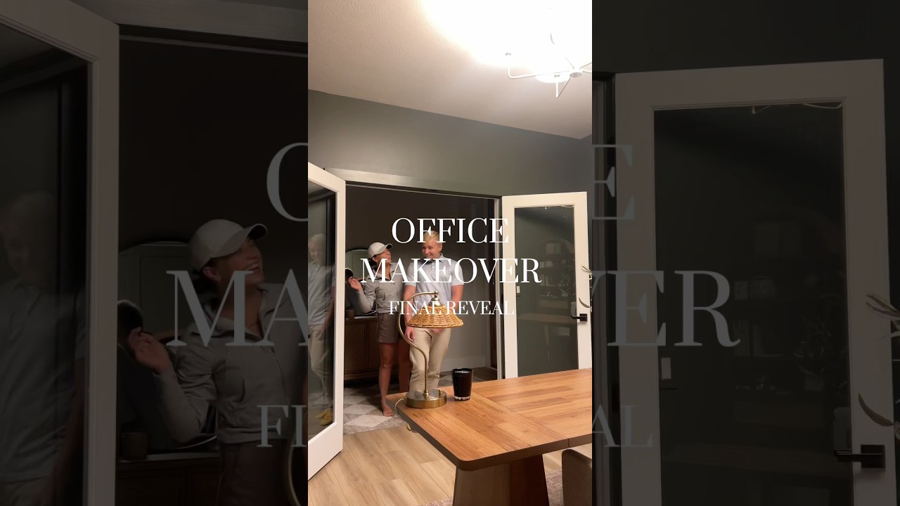 Office makeover | Final Reveal #paint #benjaminmoore #interiordesign #makeover #office #makeover