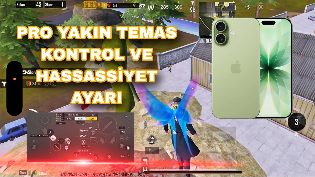 4 PARMAK YAKIN TEMAS KONTROL AYARI VE HASSASİYET / PUBG MOBİLE / İPHONE 17 120 FPS