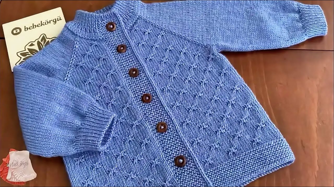 Bu Modeli Herkes Soruyor! 💙 1 Yaş İçin Kolay ve Şık Bebek Hırkası Tarifi