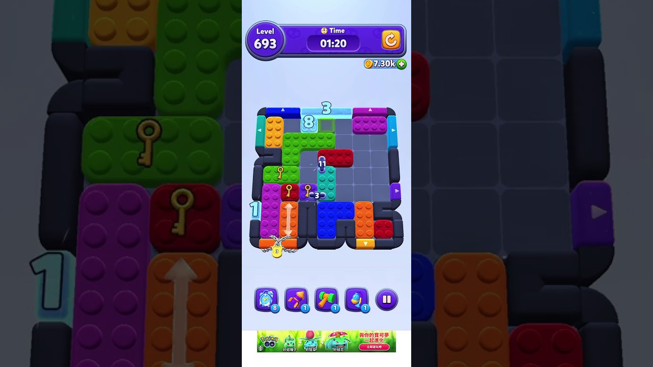 Solve Color Block Jam 693