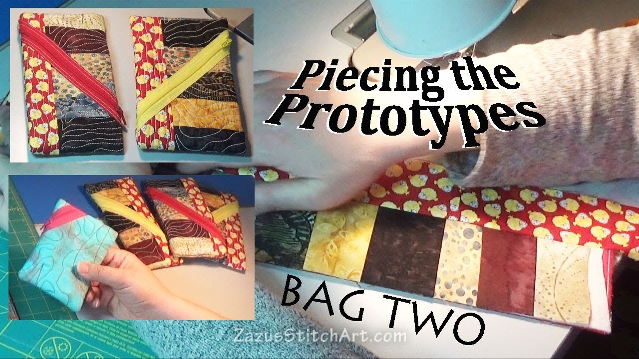 Cosmetic Bag  #2 | EASY FOLKSY Piecing |  Zazu's Stitch Art Tutorials