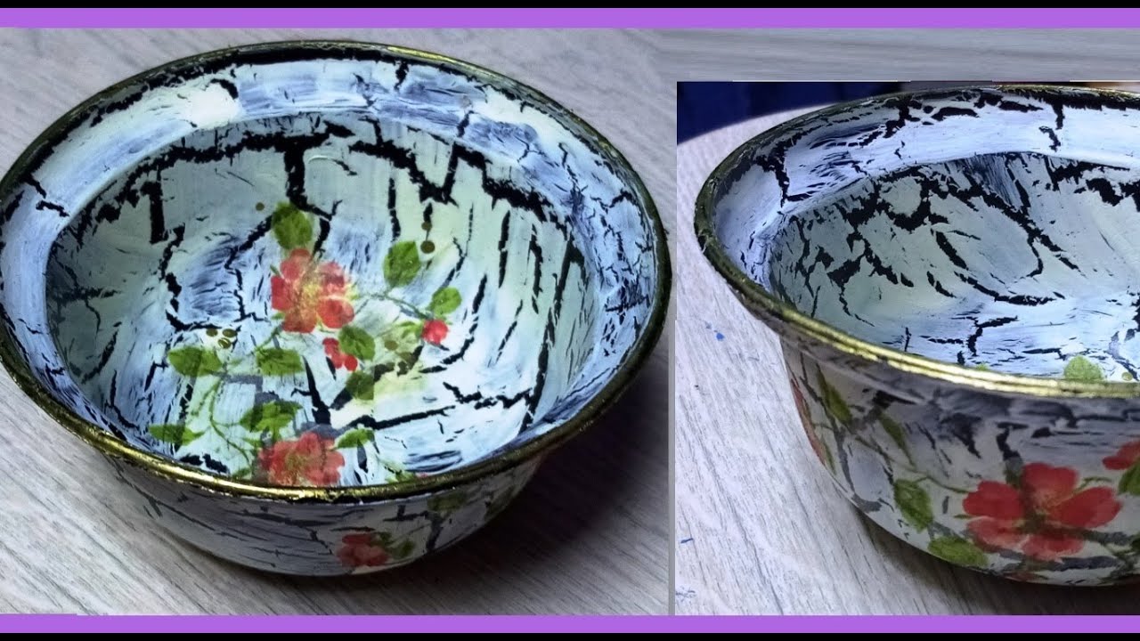 Craquelado en plastico /  con cola sintetica ,plasticola o resistol