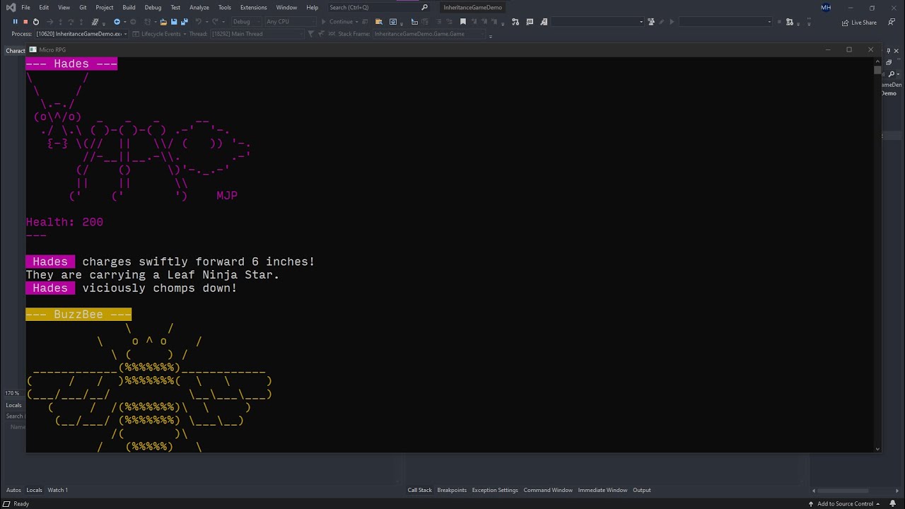 Intro to C#: 26 - Micro RPG Part 2 - Polymorphism
