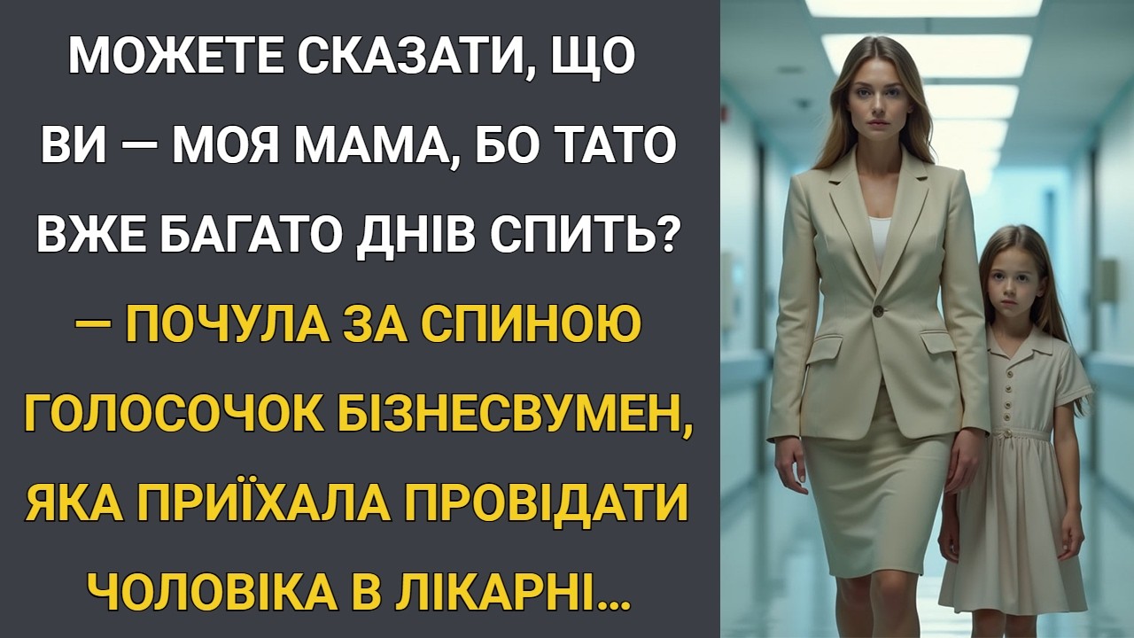 Можете сказати, що Ви — моя мама, бо тато вже багато днів спить? — почула за спиною бізнесвумен…