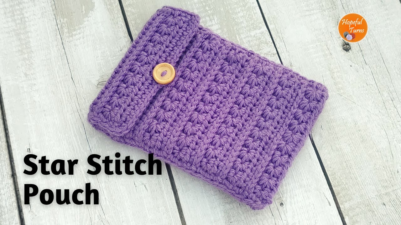 Crochet Star Stitch Cover for ANY Kindle/ ipad/ laptop sleeve |Easy crochet Book cover for Beginners
