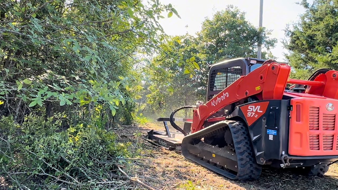 Attempting to MULCH our RAW LAND | Papa Not Happy! | Kubota SVL97-2 & Land Pride Skid Cutter SC7072