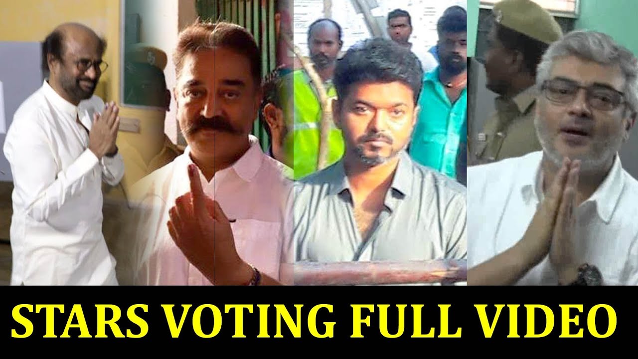 RAJINI KAMAL AJITH VIJAY cast their Vote Election 2019 | Actors Voting 