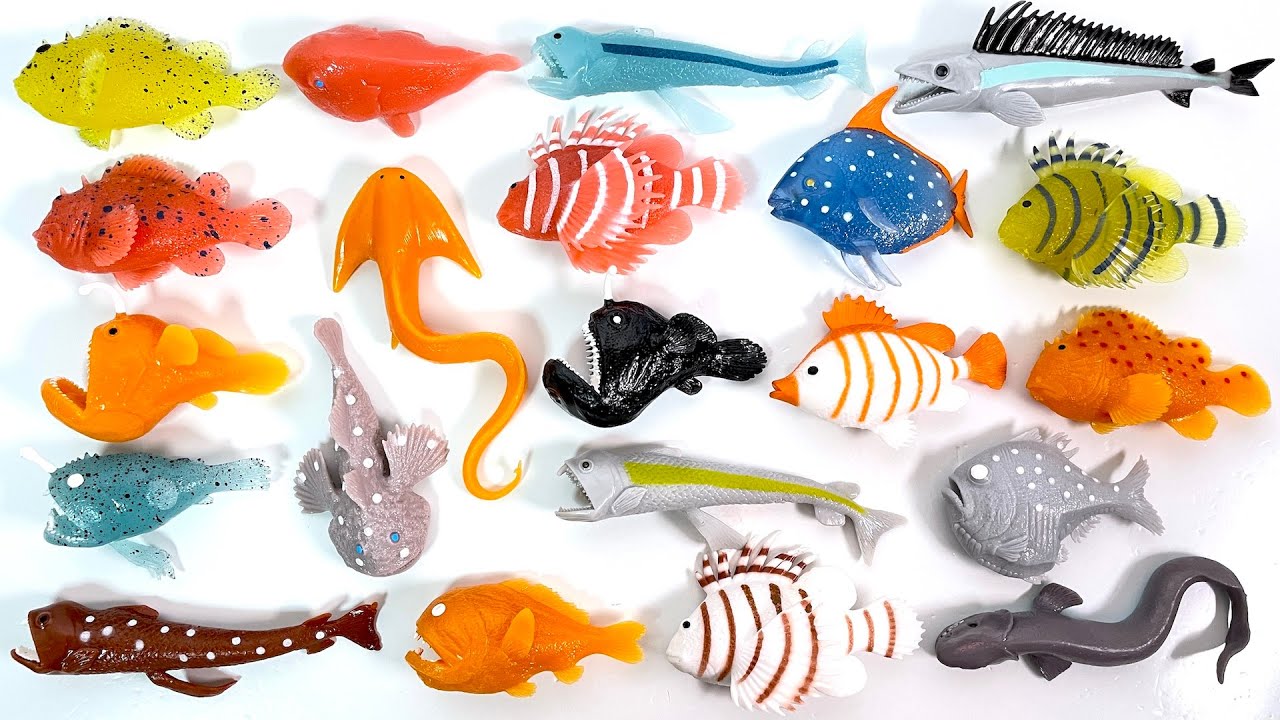 のび〜る深海魚!!シーモンスターズ＆Ｃｏ.（アンドコ）ミニ コンプリートセット 開封 スクイーズ デアゴスティーニ SEA MONSTERS & Co.Mini Squishy DeAgostini