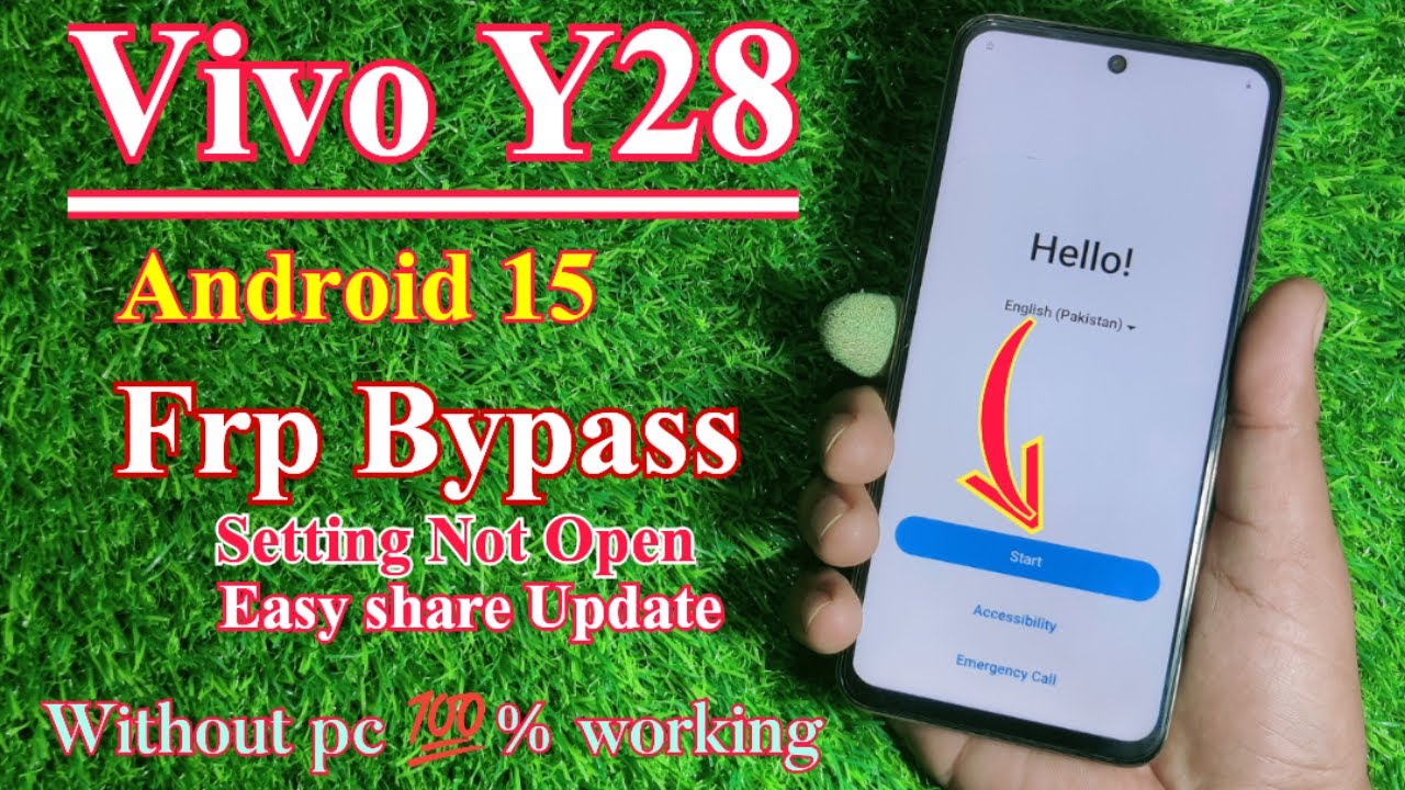 Vivo Y28 Frp bypass Android 15 | Vivo Y28 Google Account Unlock | Vivo V2352 Frp Bypass Without pc |