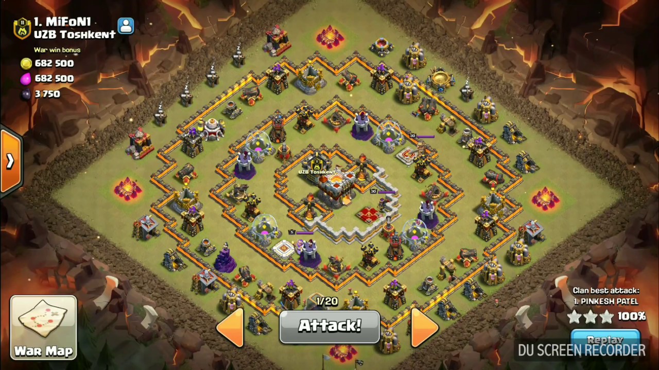 Clash of Clans TH11 Ring Base BoWitch 3 Star Attack Strategy