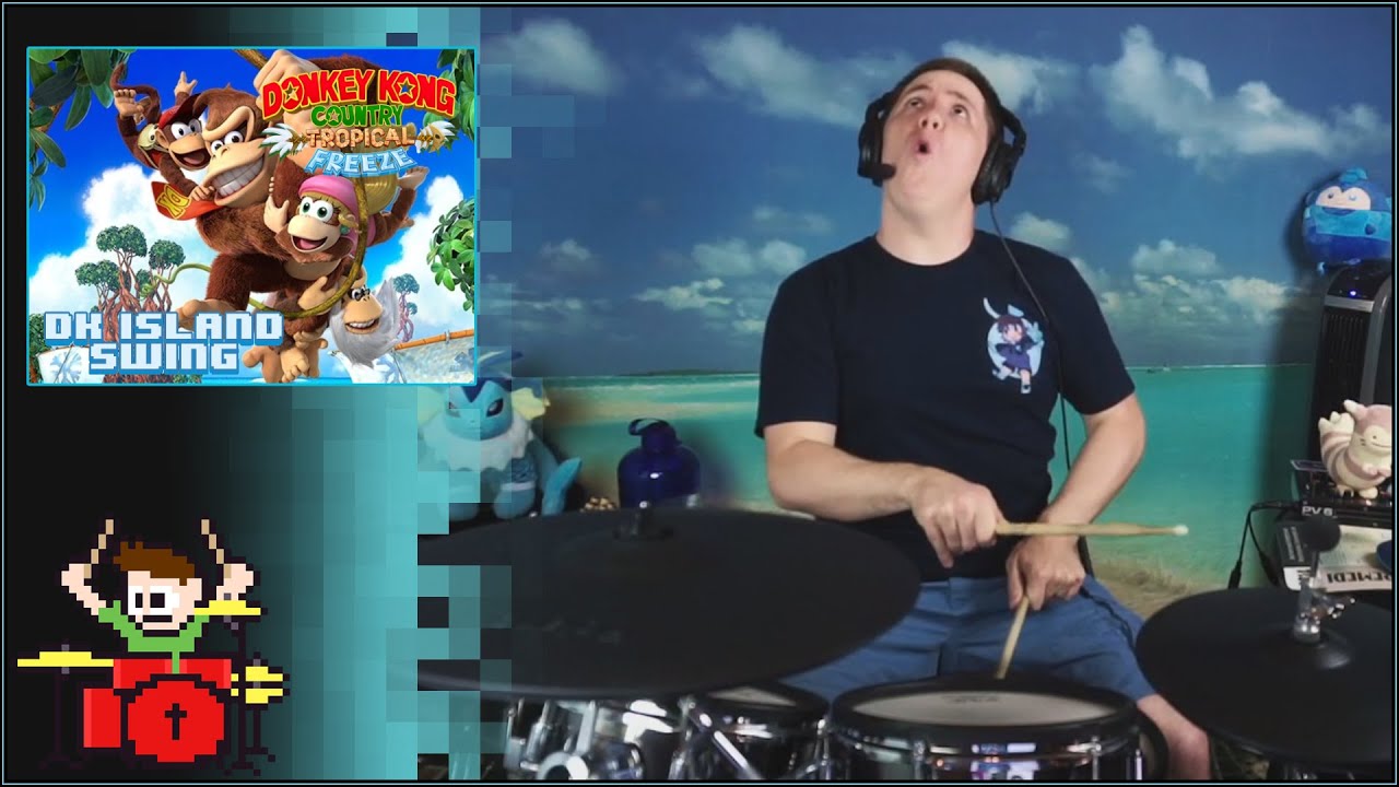Donkey Kong Country: Tropical Freeze - DK Island Swing On Drums!