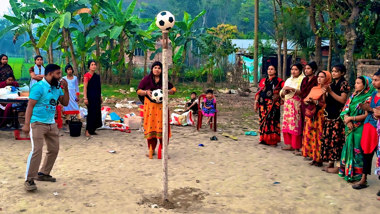 Who Will Master the Tower Shot? Village Girls Football Bucket Challenge