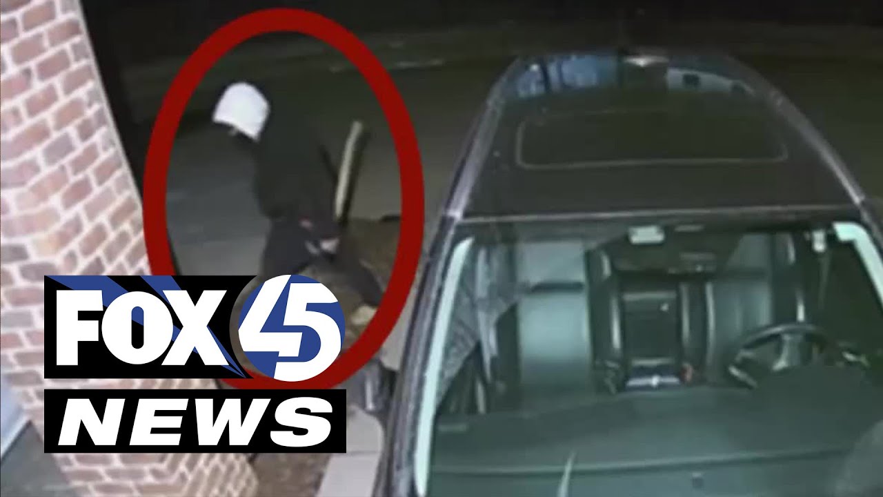 Ax-wielding suspect caught on surveillance footage breaking into cars in Highlandtown