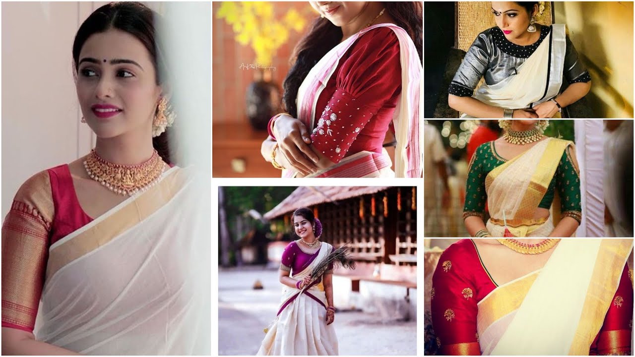 Latest Kerala Saree Blouse Designs 2025|| Best Kasavu Saree Blouse Designs||Blouse for set saree26