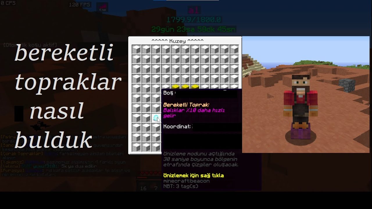 BEREKETLİ TOPRAKLAR NASIL BULUNUR - SONOYUNCU SURVIVAL TITANYUM MINECRAFT