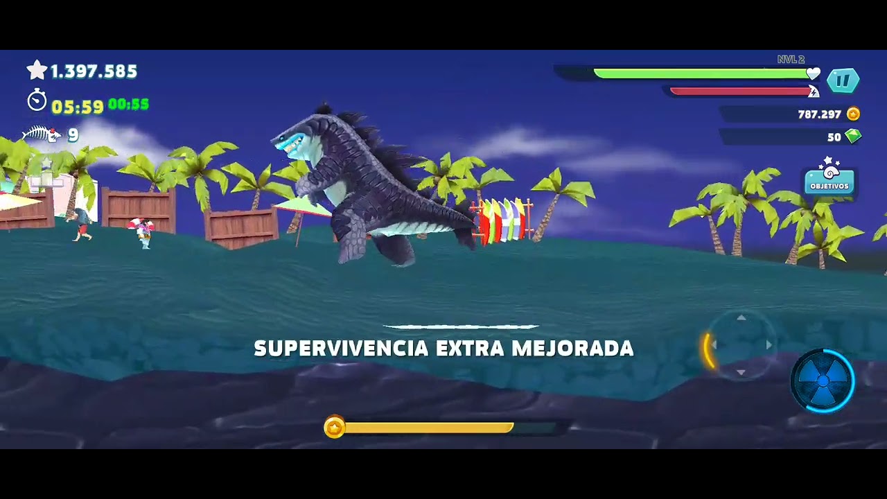 fui a cazar el cangrejo hungry shark