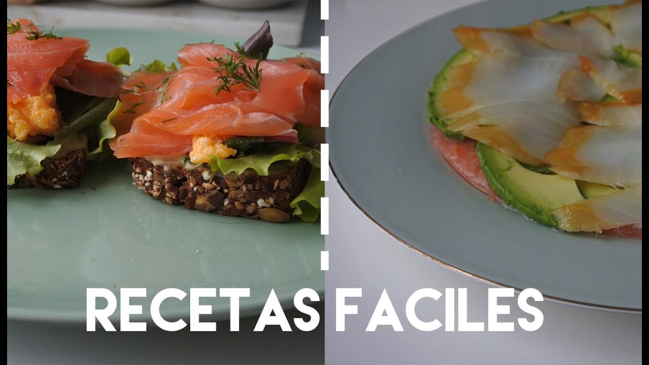 Recetas fáciles – Tosta de Salmón y Ensalada de Bacalao Ahumado