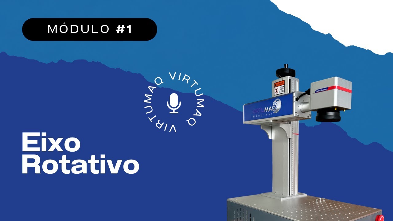 Gravação com EIXO ROTATIVO | Virtumaq #fiberlaser #eixorotativo