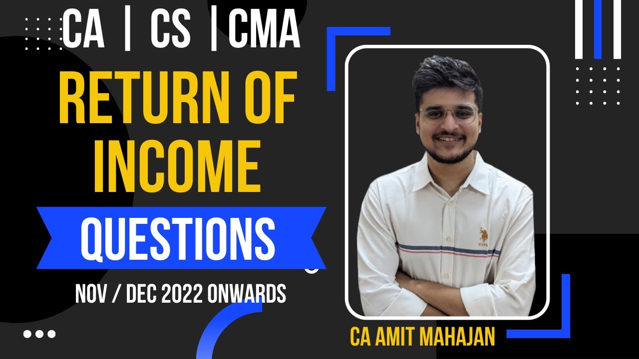 13. ROI Questions - CA CS CMA - Inter / Executive - CA Amit Mahajan