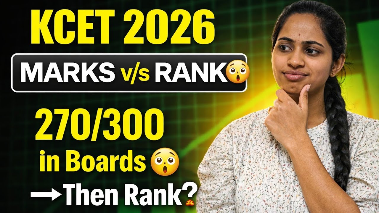 KCET 2026 Marks vs Rank Explained 💯 Real Data You MUST See#kcet 