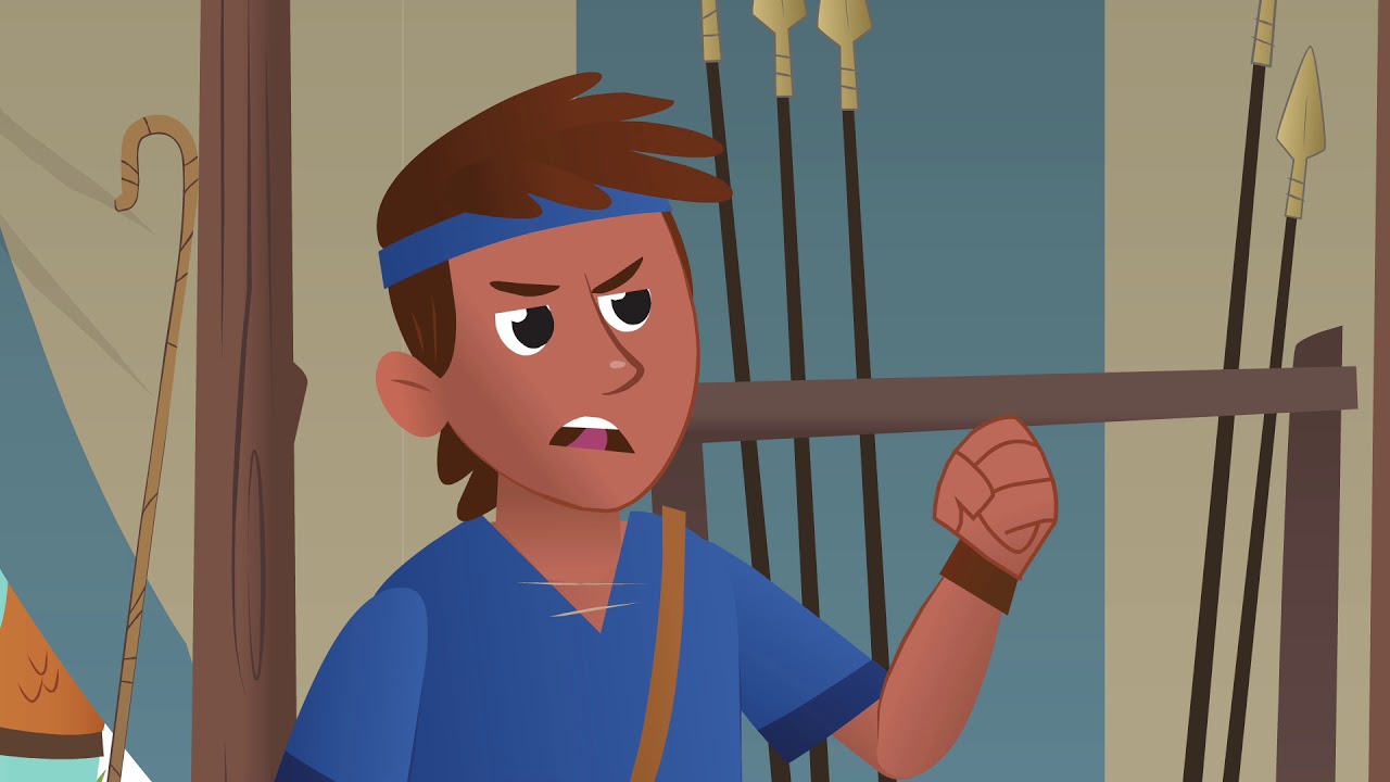 Les cailloux, la fronde et le g&eacute;ant - La Bible App pour les Enfants