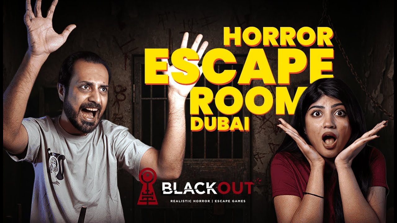 BLACKOUT ESCAPE ROOM: TOO SCARY?! Realistic Horror Escape Room Experience!