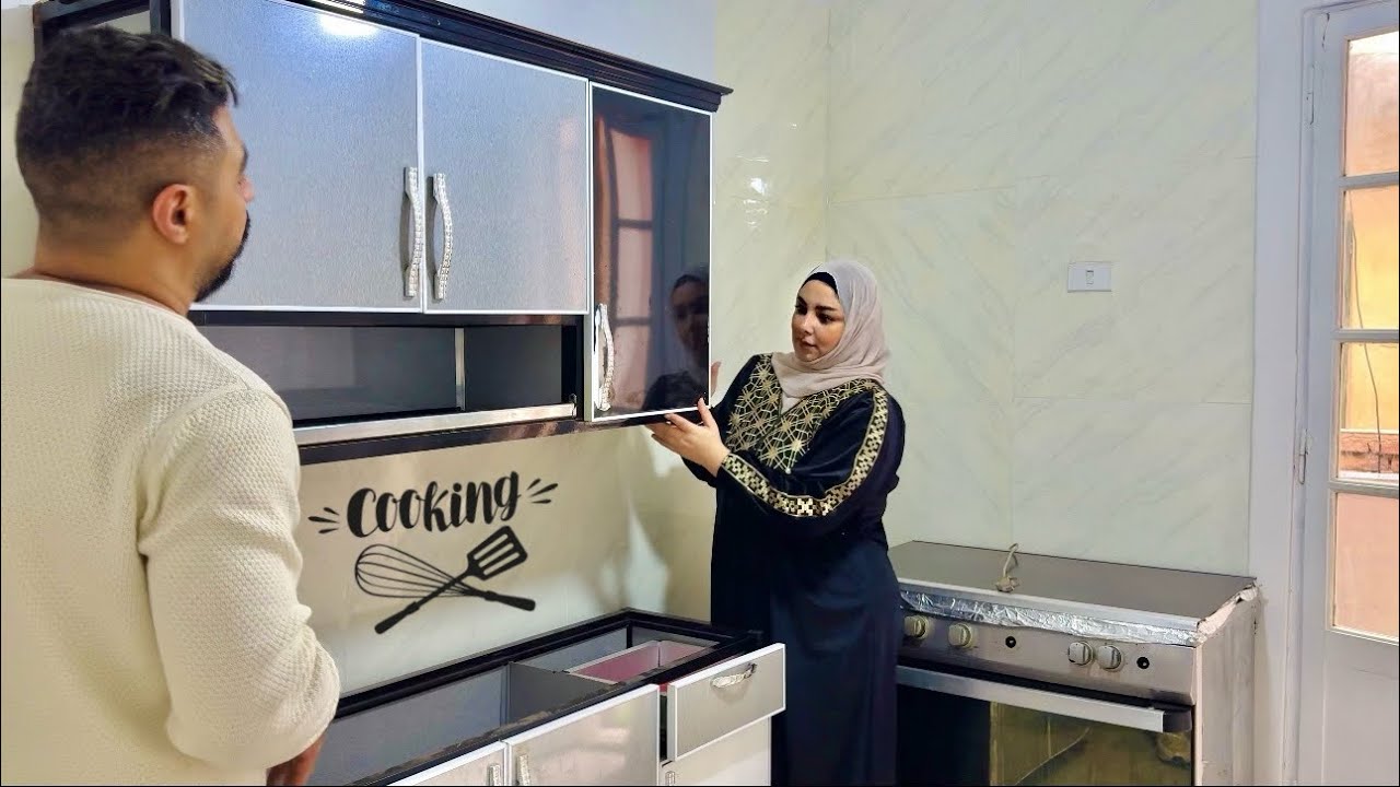 الشكل النهائي لمطبخ حماتي بعد الفرش كدا عملت اللي يرضي ربنا واكون اديت واجبي👌