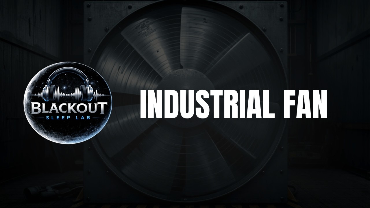Industrial Fan Sound Black Screen 10 Hours | Deep White Noise for Sleep | Blackout Sleep Lab