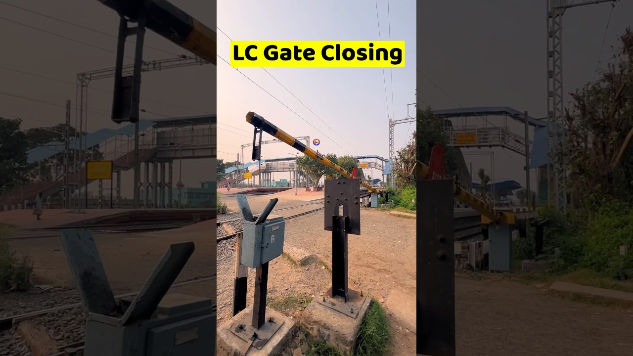 LC Gate Closing | Level Crossing Gate #shortvideo #shorts #levelcrossing