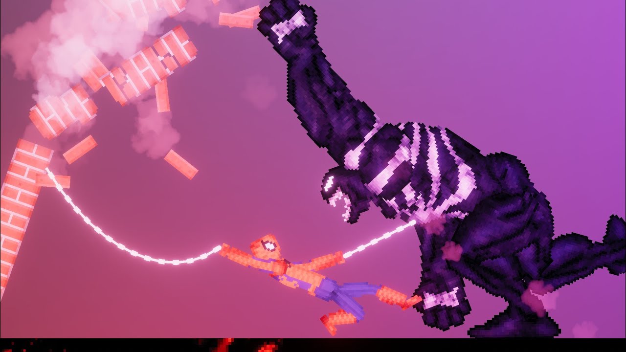 Spider-Man vs Venom Epic Fight in People Playground