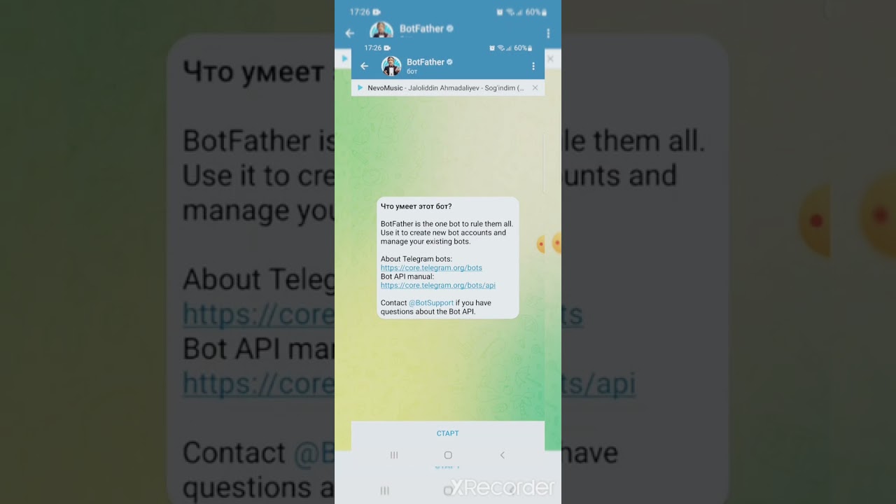 TELEGRAMDA BOT YARATISH 2022 |  BOTFAZER DAN YARATISH | TELEGRAM SIRLARI 2022|