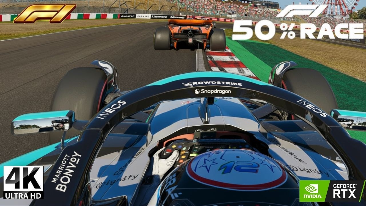F1 26 Andrea Kimi Antonelli | Japanese GP 50% Race! Mercedes W17 vs McLaren Battle | 4K RTX Gameplay