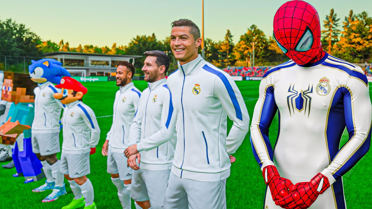 RONALDO,SPIDERMAN,RONALDO,SPIDERMAN,RONALDO,SPIDERMAN AND MESSI & HULK ... THE GOAT