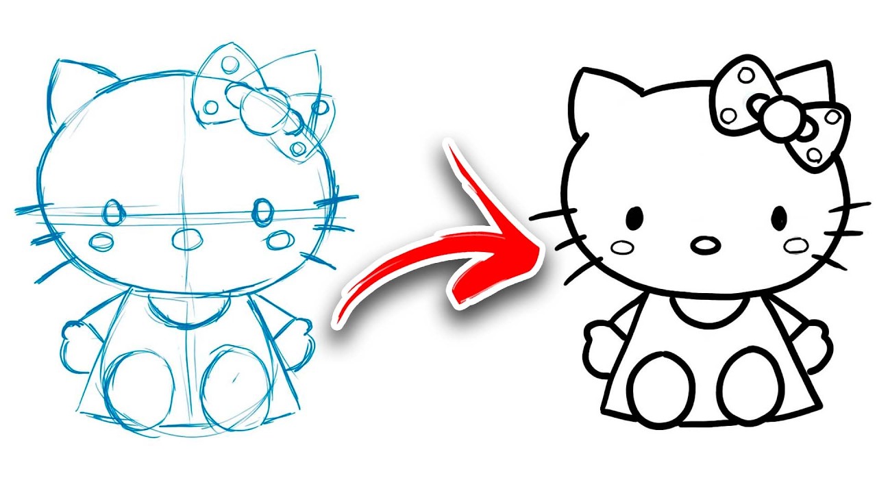 How to Draw Hello Kitty 🎀 Step by Step Easy Kawaii Art
