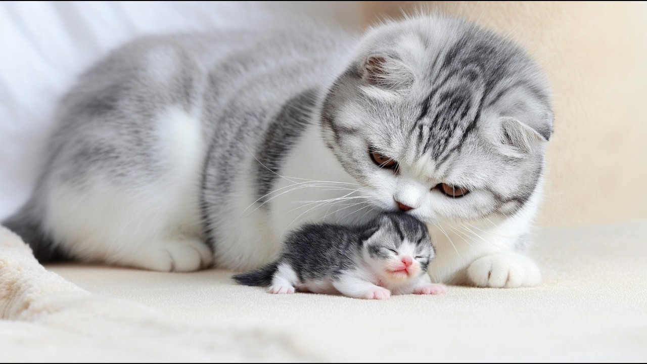 Mother Cat&rsquo;s Gentle Care Melts Hearts of Her Kittens
